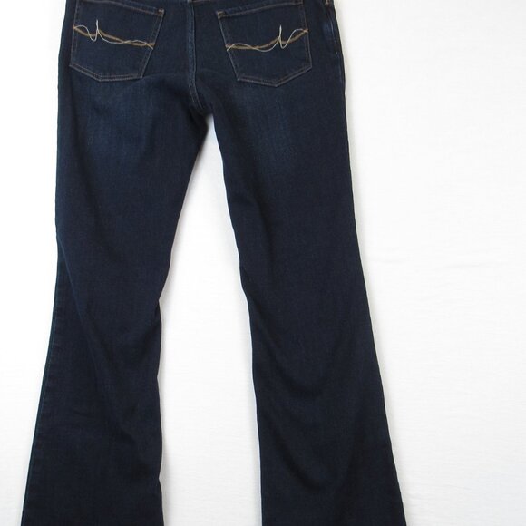 Crafted by Lee Mid Rise Boot Jeans Women's Blue Stretch Dark Wash No Size Tag - Picture 6 of 9